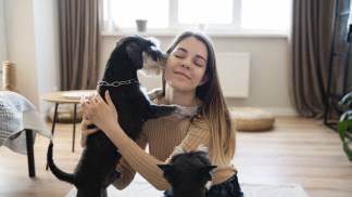 young-woman-with-her-pets